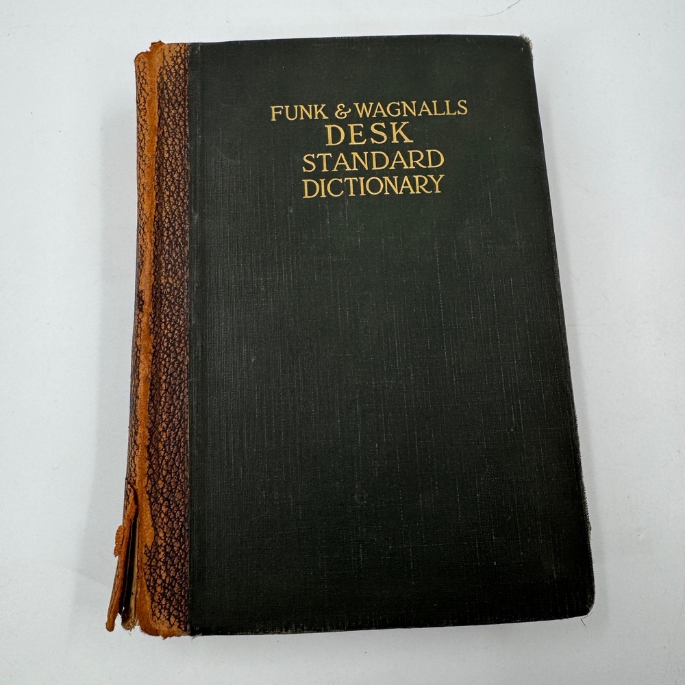 1919‎ Funk & Wagnalls Desk Standard Dictionary Antique Hardcover Illustrated